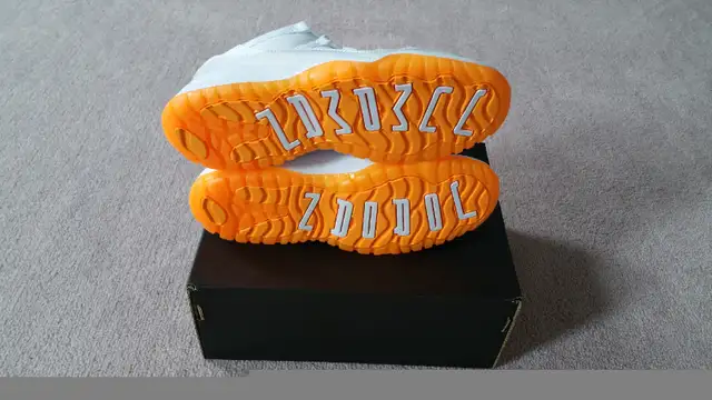 BNIB Jordan 11 (xi) Size 5 Womens or 3Y Citrus in Women's - Shoes in Markham / York Region - Image 9