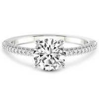 IGI 1.50 Carat Round Excellent Cut Diamond Engagement Ring In 14