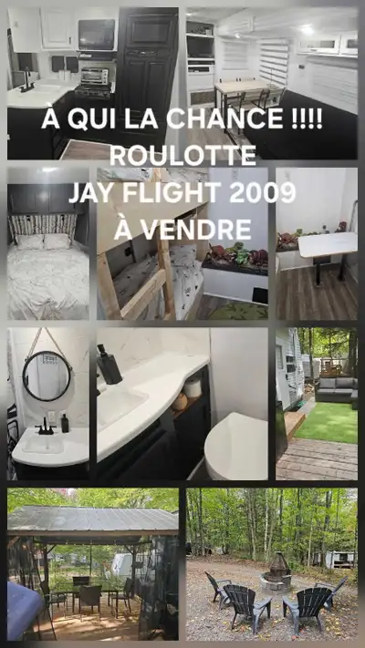 Bonjour à tous, nous avons une magnifique Roulotte Jay flight 2009 à vendre situé au camping Kelly a...