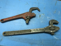 PIPE WRENCH VINTAGE LITTLE GIANT 14 INCH OFFSET &  PIPE WRENCH