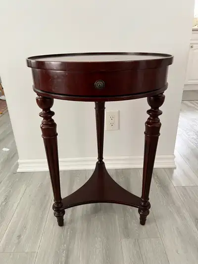 Bombay, Solid Wood Side Table with drawer & shelf, View more