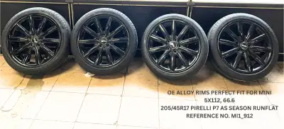 Experience premium performance, safety, and style with the 205/45R17 PIRELLI P7 All Season Runflat t...