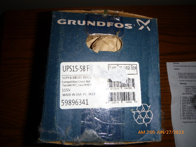 GRUNDFOS AND 12V WATER PUMP NEW in Other in North Bay - Image 3