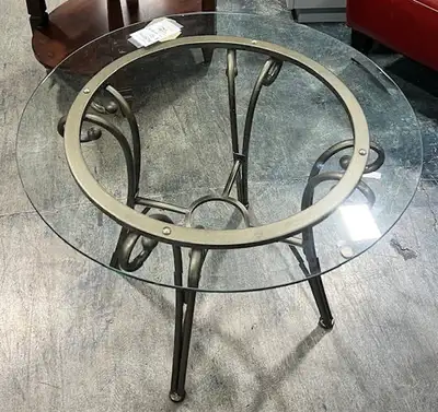 wrought iron glass dining table , View more