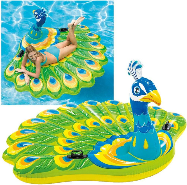 Peacock-shaped Inflatable Pool Lounger in Hot Tubs & Pools in Brantford - Image 3