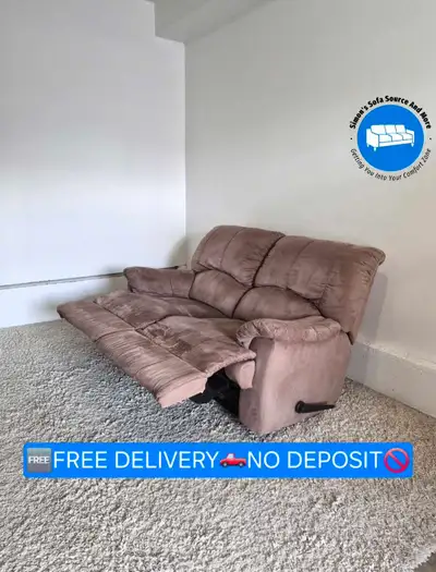 FREE DELIVERY Brown Recliner 2 Seater / Loveseat Sofa / Couch, View more