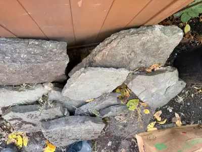 FREE FLAG STONE SEE PHOTOS Variety of sizes.. need to take it all. Good for patios, pond, other uses...