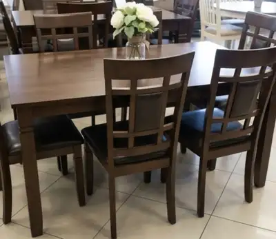 Stylish Family Dining Table With 6 Comfortable Chairs, View more