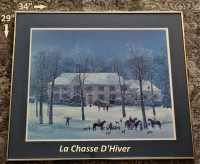 Original Michel Delacroix “La Chasse D' Hiver” Lithograph