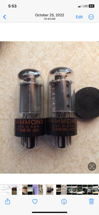 Vacuum tubes for Hammond 112 organ 