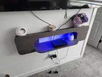 Floating tv shelf will rull range color LED lights and remote