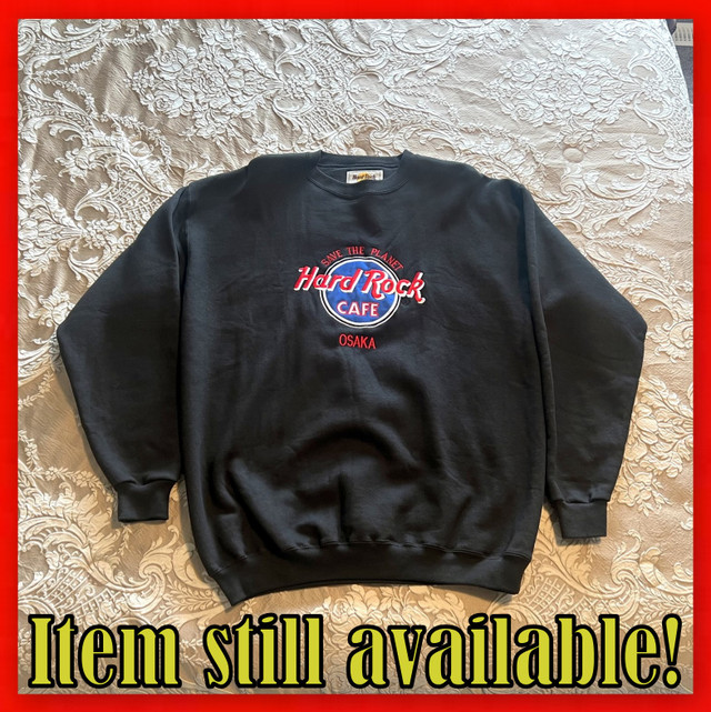 Hard Rock Cafe Osaka, Japan 'Save The Planet' Logo Sweatshirt! in Men's in Calgary