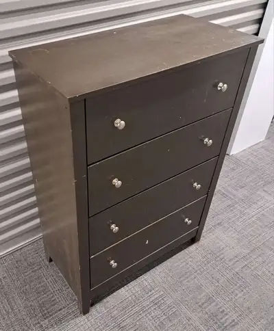 Wooden 4-Drawer Dresser – Espresso Brown, 44” Tall, View more