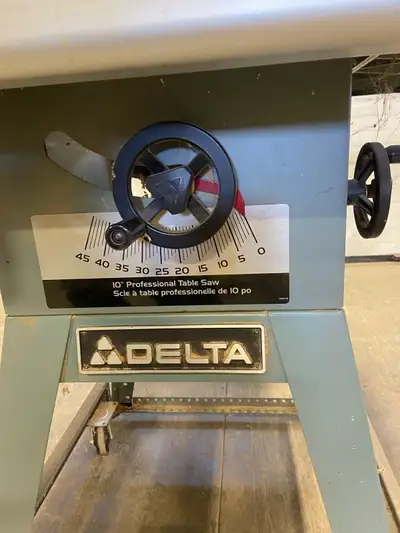 I'm selling a used Delta 10" table saw, a robust tool perfect for various woodworking projects. It's...