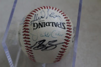 Autographed Baseball - 10 Signatures - in Display Box