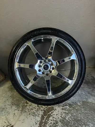 A set of four rims and tires two tires are light new and two tires are no good asking 500 403nine526...