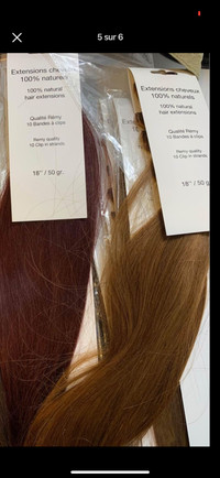 Extensions cheveux 100% naturels REMY (valeur 150+tx$)