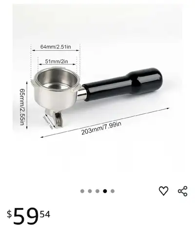 CAPFEI 51mm Portafilter 2 Spouts, View more