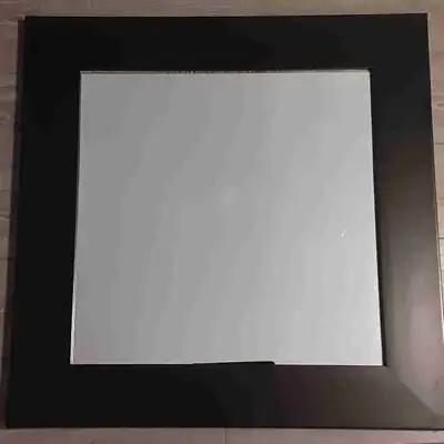 Frame 25.5 in X 25.5 in Mirror 18 in X 18 in Dark brown