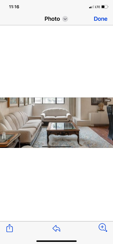 Meubles salon 3morceaux importe blanc et base làcque noir super dans Sofas et futons  à Ville de Montréal - Image 4