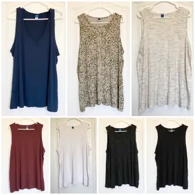 Assortment of Old Navy Women’s Sleeveless Tops Size XXL, View more