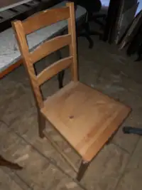 Old chair. Solid wood.  $3