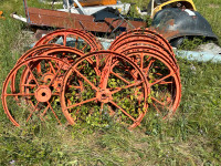 14 Vintage wagon wheels 