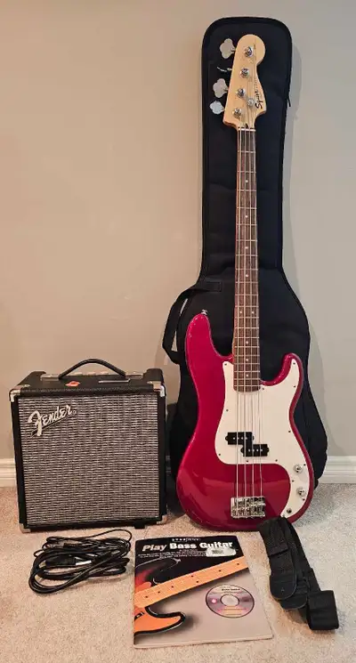 Selling my bass set that is in excellent condition and comes with the Rumble 15 Bass Amp, a good pad...