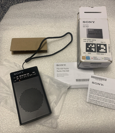 Sony ICFP27 Portable Pocket AM / FM Radio Walkman w/ BOX, View more