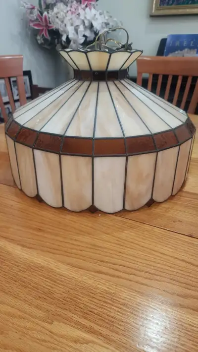 Elegant stained glass "Tiffany" style ceiling lamp, View more