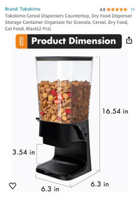 Cereal or Candy Dispensers