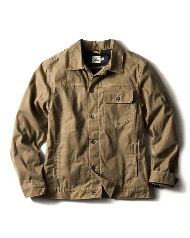 Flint and Tinder Flannel-Lined Waxed Trucker Jacket in Men's in Oakville / Halton Region - Image 2