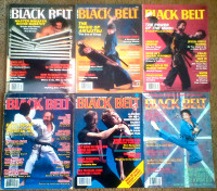 Six martial arts magazines. Black Belt