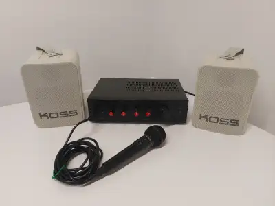 Accusonic AS-20 PA 20 watt amp, speaker & microphone, View more