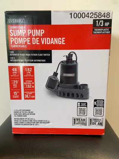 Everbilt Submersible Sump Pump, View more