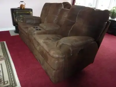 Reclining love seat sofa, View more