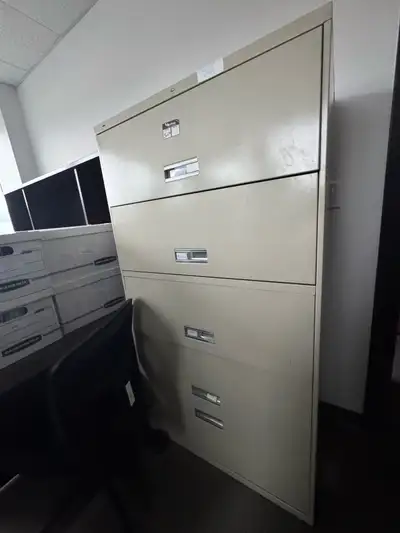 2 Heavy-Duty 4-Drawer Lateral Filing Cabinets – Great Condition, View more