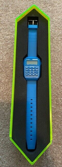 Timex 80 Blue Calculator Watch