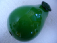 Vintage Art Glass Murano Style Green Pear