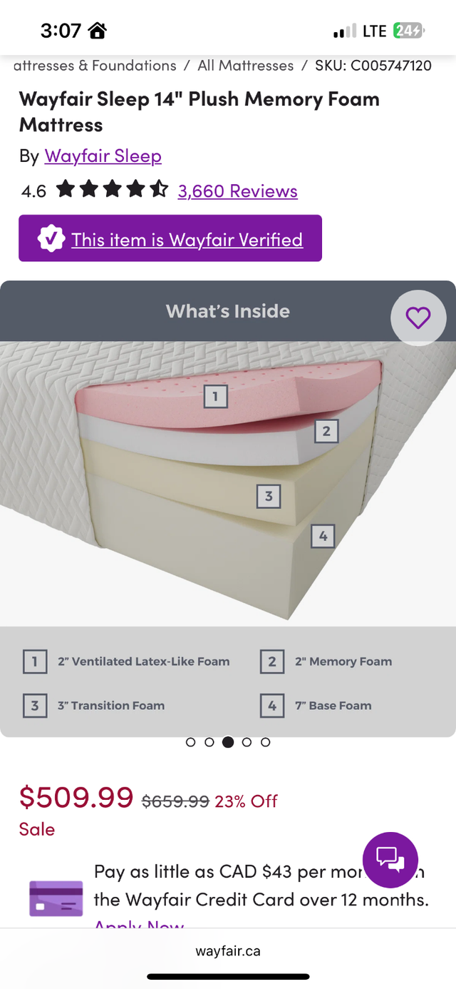 King Bed Frame with Mattress in Beds & Mattresses in Delta/Surrey/Langley - Image 4