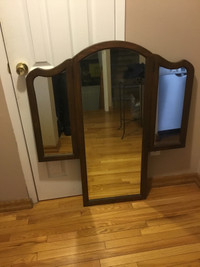 Vintage 3 Panel Mirror