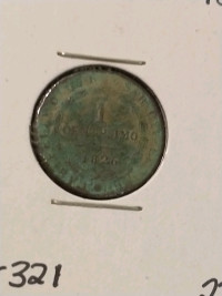 1826  Kingdom of Sardinia (Italian state) 1 centesimo coin
