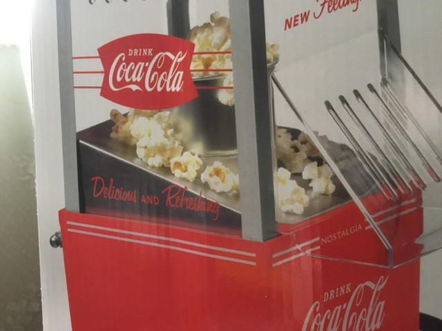 Coke cola popcorn maker (new in box) in Toasters & Toaster Ovens in La Ronge - Image 2
