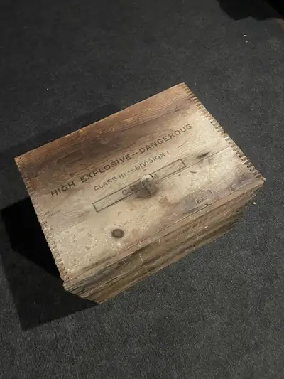 Vintage CIL blastol dynamite box, View more