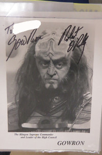 Star Trek Autograph Gowen - Klingon Supreme Leader,