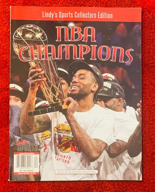 Slightly used 2018-19 Toronto Raptors NBA Champions. Magazine  in Magazines in City of Toronto
