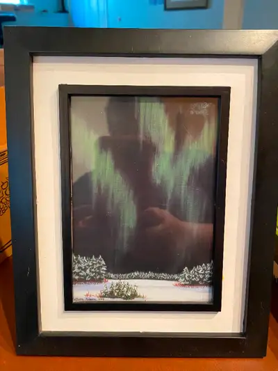 5.5" x 7" Photo of Northern Lights in 8" x 10" Frame
