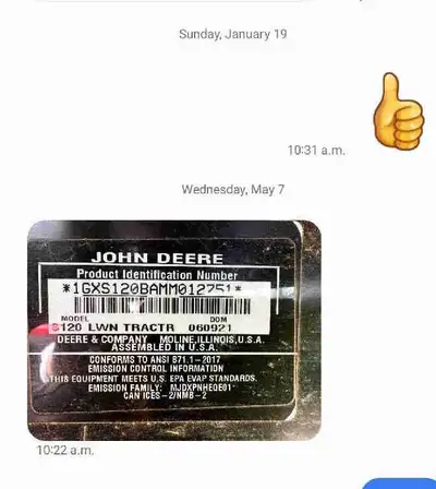 john deere s120 2021 ride on 105 hrs, View more