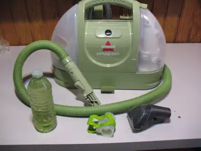 Bissell Little Green Carpet and Upholstery Cleaner, LIKE NEW Features: * POWERFUL SUCTION. Removes t...