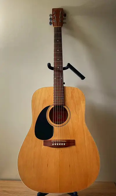 Norman Acoustic Guitar and Hard Case strung RIGHT., View more